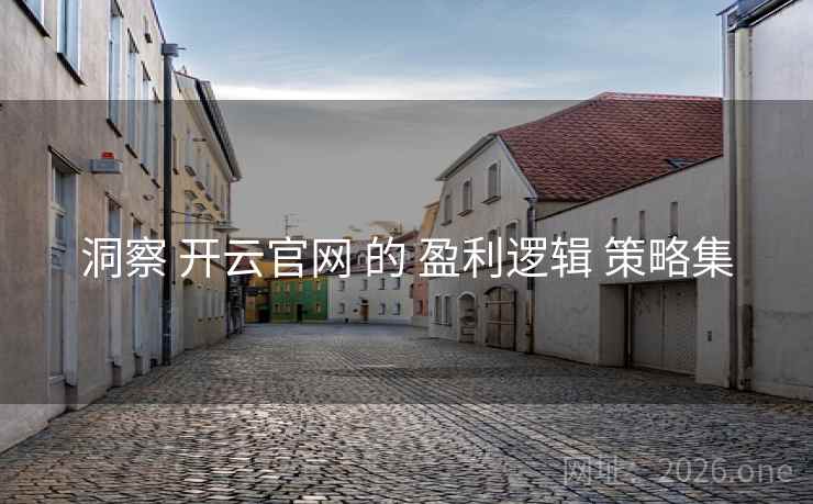 洞察 开云官网 的 盈利逻辑 策略集