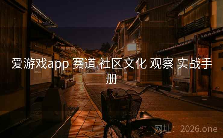 爱游戏app 赛道 社区文化 观察 实战手册 爱游戏app 赛道 社区文化 观察 实战手册