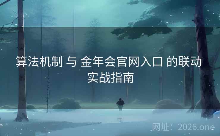 算法机制 与 金年会官网入口 的联动 实战指南