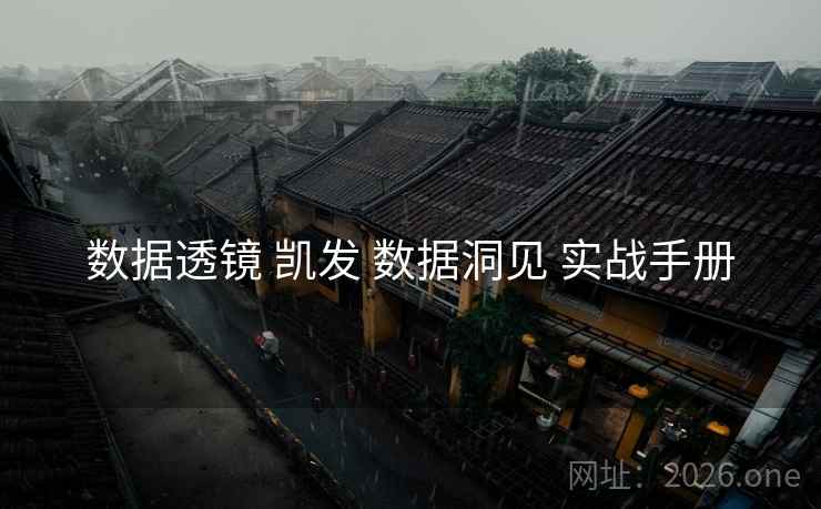 数据透镜 凯发 数据洞见 实战手册